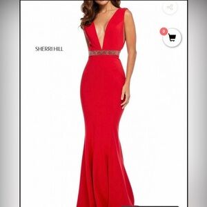 Sherri Hill Vibrant Red Prom Dress